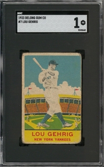 1933 DeLong #7 Lou Gehrig – SGC PR 1